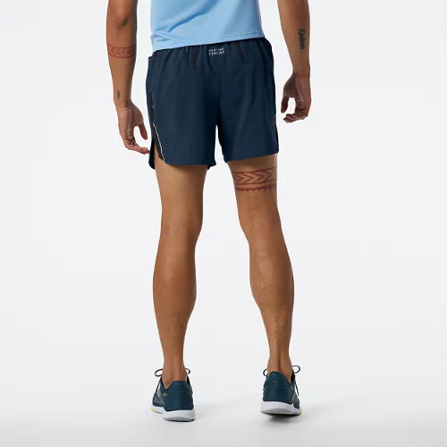 Original celana lari New Balance Impact Run 5 Inch Men's Shorts NAVY - running short - celana lari -
