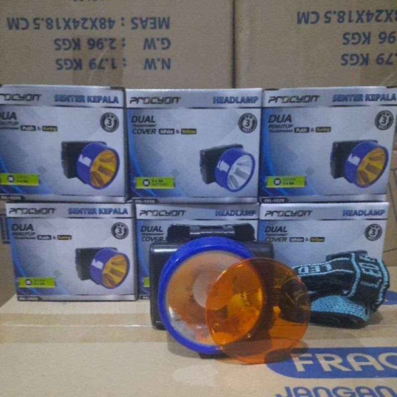 Senter kepala procyon putih dan kuning PHL -5028