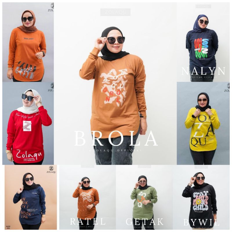 zolaqu blouse original/zolaqu body panjang/Atasan kaos zolaqu terbaru/zolaqu official