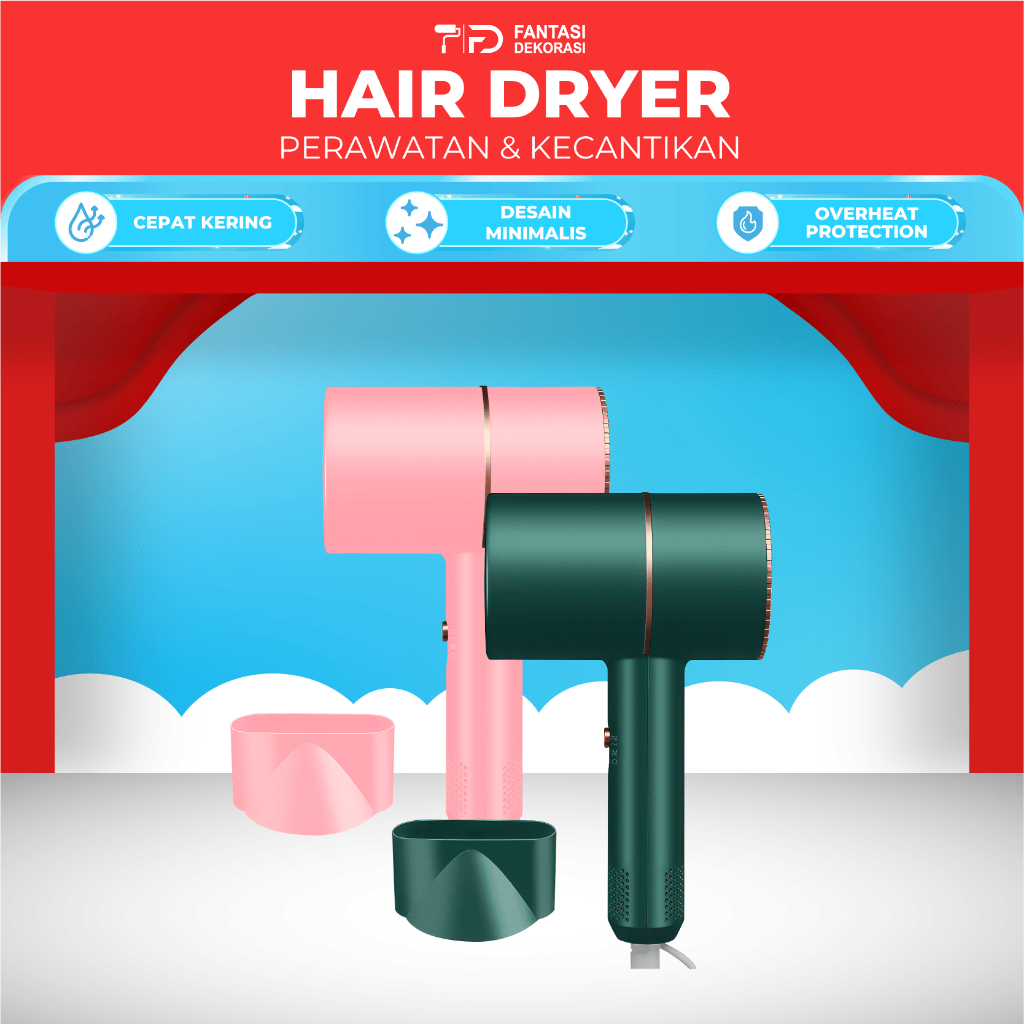 Hair dryer pink alat Rambut multifungsi Hair Dryer Pengering Rambut