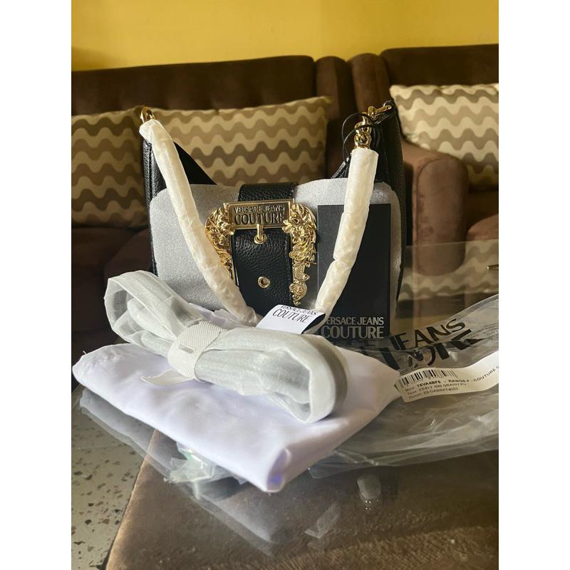 Versace Jeans Couture logo-buckle shoulder bag mini