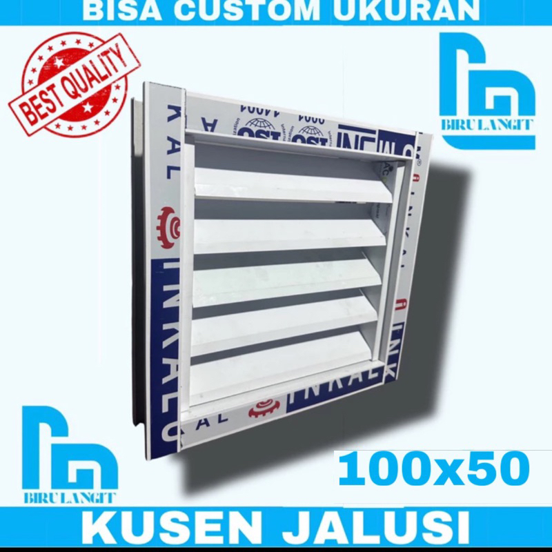 VENTILASI UDARA ALUMUNIUM JALUSI 100x50 (bisa custom ukuran)