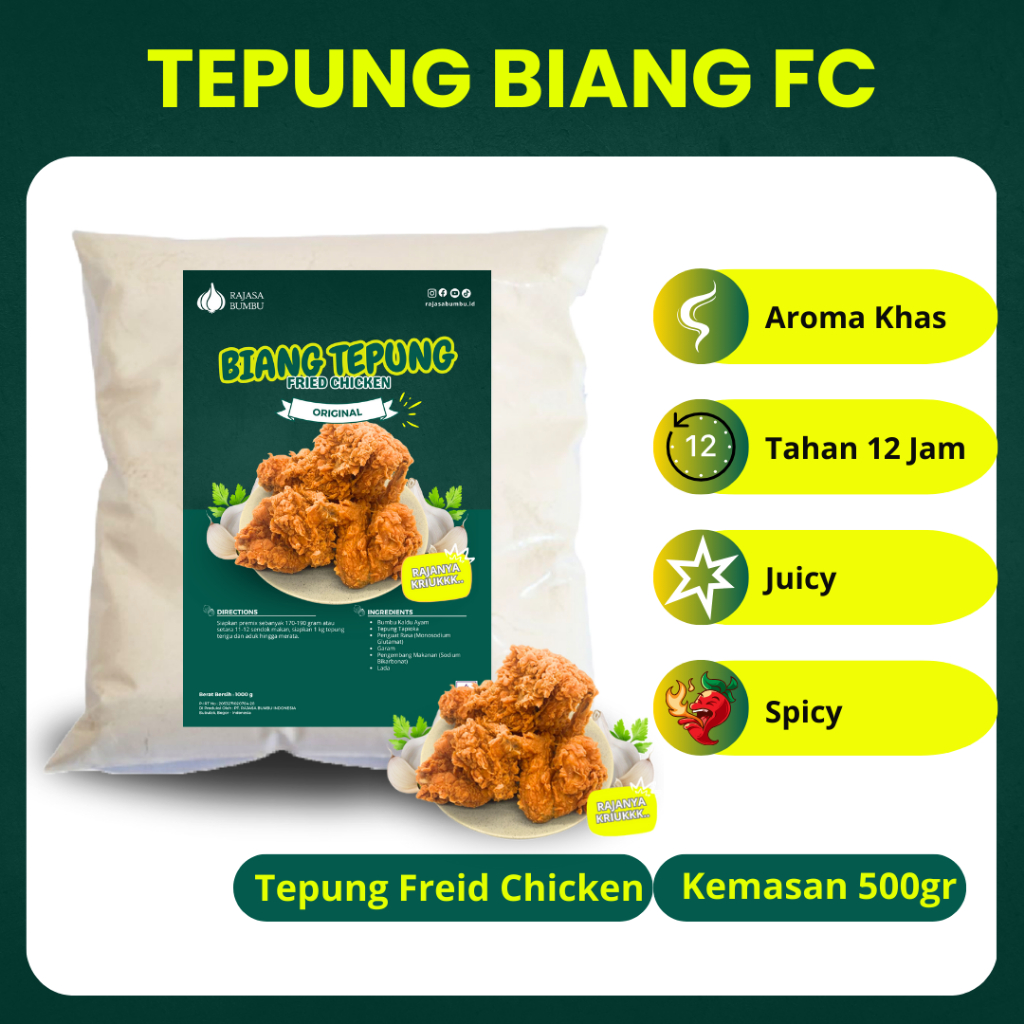 

500gr Bumbu Biang Premix Fried Chicken Siap Pakai