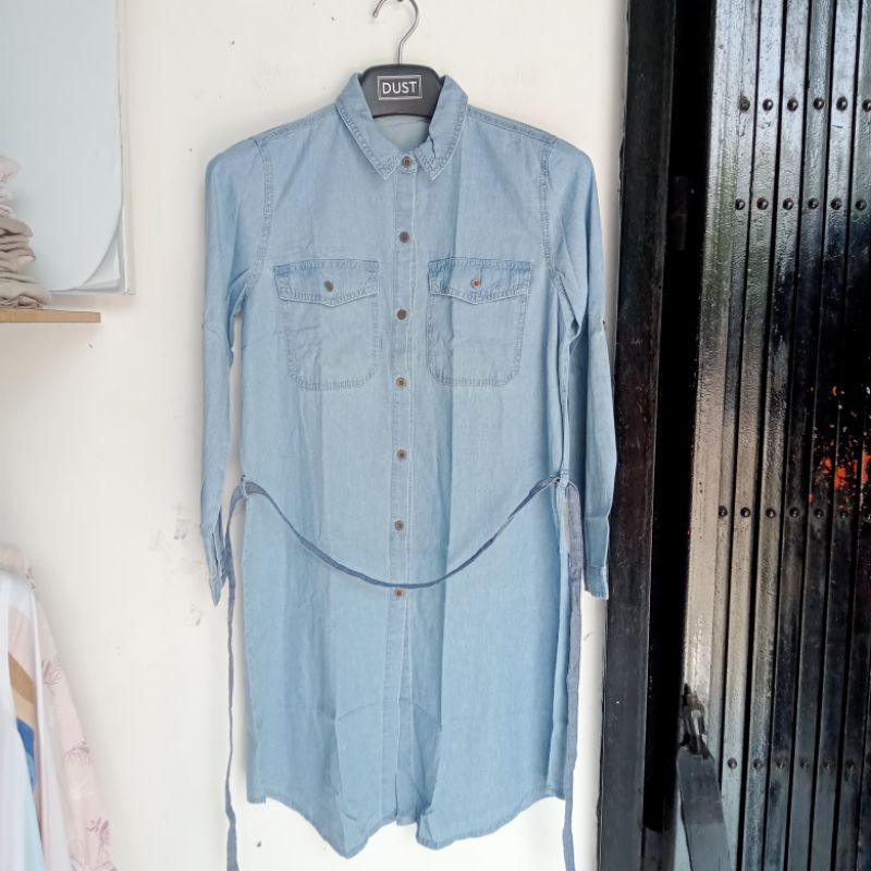 tunik geela denim kemeja (11477)