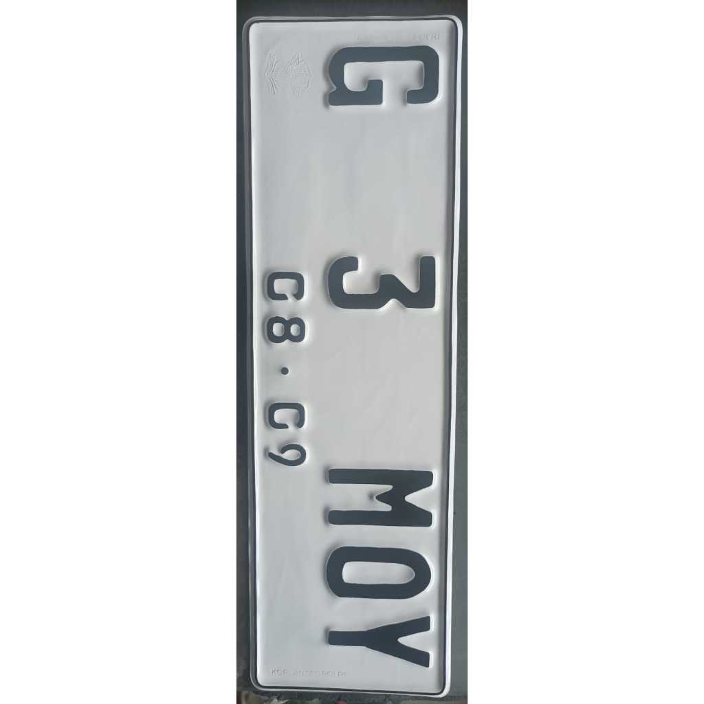 Plat mobil standar samsat font terbaru ada logo korlantas