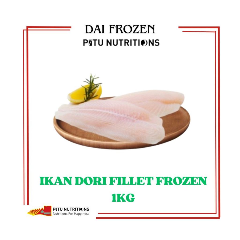 

Ikan Dori Fillet Kualitas PREMIUM Harga 1 Pack / 1Kg , FROZEN glazing 50%