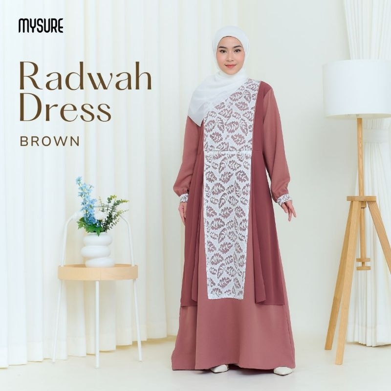 Radwah Dress MYSURE / Gamis  Brukat Dewasa / Gamis Busui Friendly