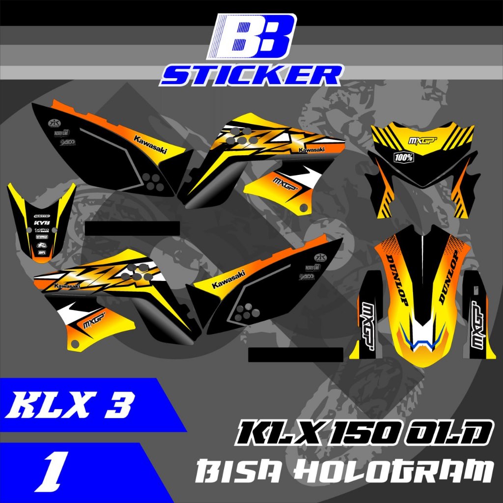 Striping KLX Lama Stiker KLX Lama KLX 150 SPAKBOR BELAKANG PENDEK  Klx  3
