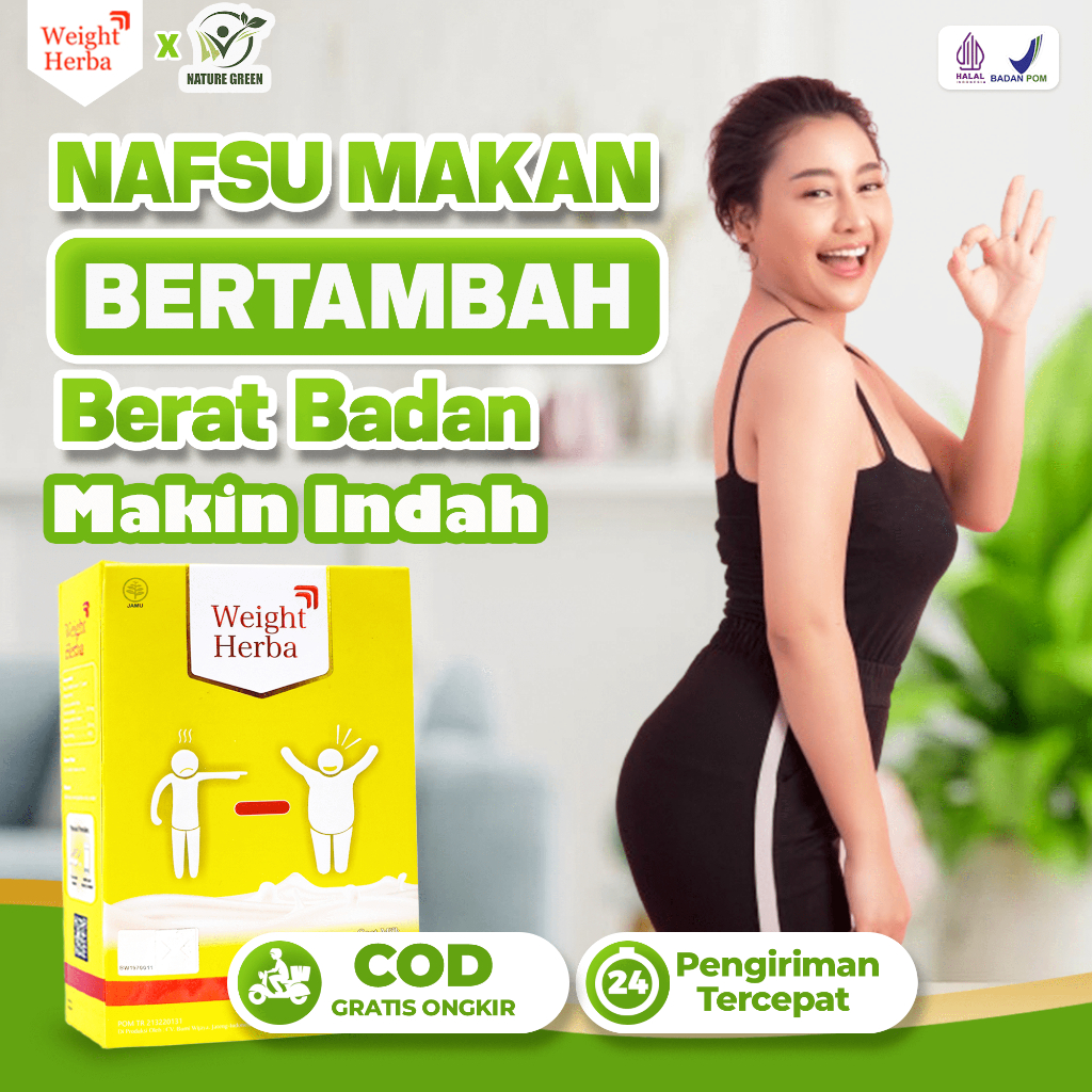

Weight Herba 1 Box Susu Herbal Penambah Nafsu Makan & Penggemuk Berat Badan | Isi 200gr