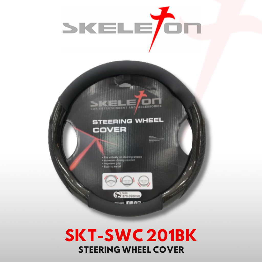 Skeleton Steering Wheel Cover Sarung Stir Mobil  14 Inch Universal