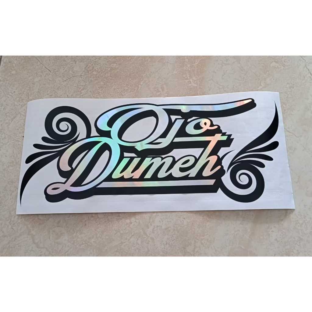 STIKER CUTTING HOLOGRAM OJO DUMEH 30x12,5