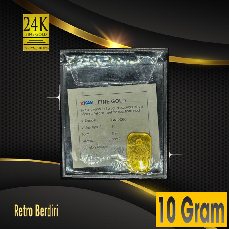 LOGAM MULIA ANTAM 10 GRAM RETRO BERDIRI