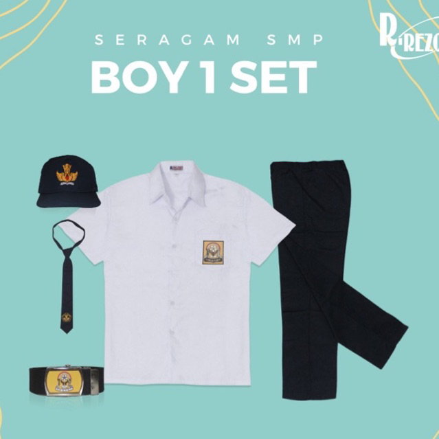 

1SET SERAGAM SMP PRIA CELANA NAVY