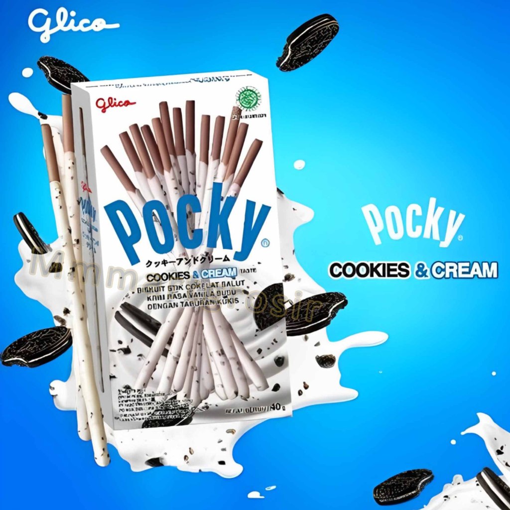 

Pocky / Biskuit Stik Cokelat Salut Cream Vanilla / Cookies & Cream / 40gr