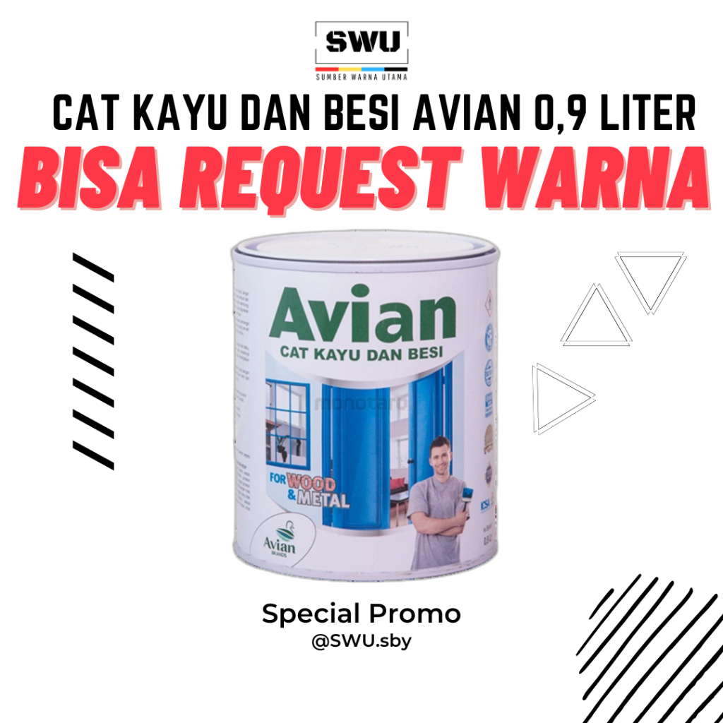 Cat Kayu dan Besi Avian 0,9 liter / 1 liter