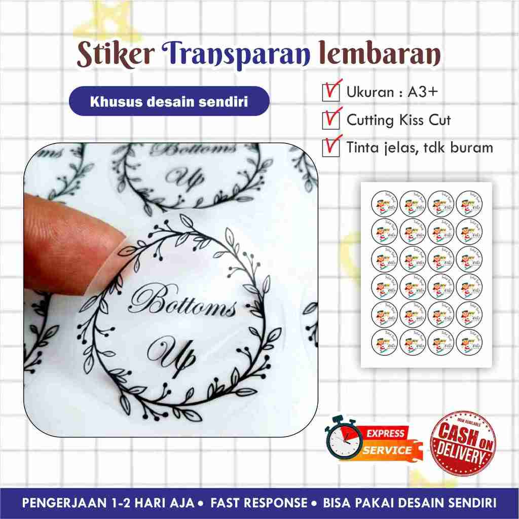 

STIKER TRANSPARAN BULAT CUTTING KISS CUT LEMBARAN / DESAIN SNDR / DESAIN SIAP CETAK / PRINT AND CUT