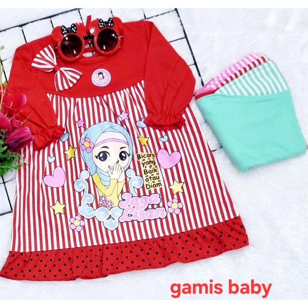 Baju Anak Gamis terbaru Baju gamis bayi perempuan Setelan baju muslim anak perempuan Baju muslim bay