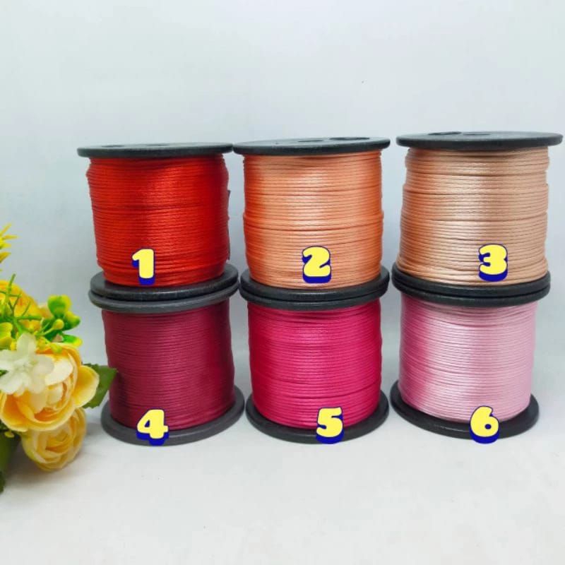 Tali Kalung Tali Satin 1mm Tali Cina Tali Macrame Silk 1 mm  Tali Satin Polos Tali Gelang Tali Satin