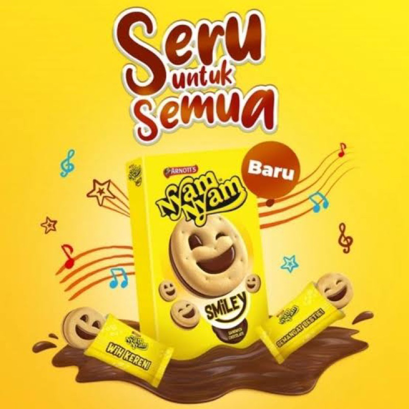 

nyam nyam smiley cokelat 45gr - nyamnyam smiley cokelat