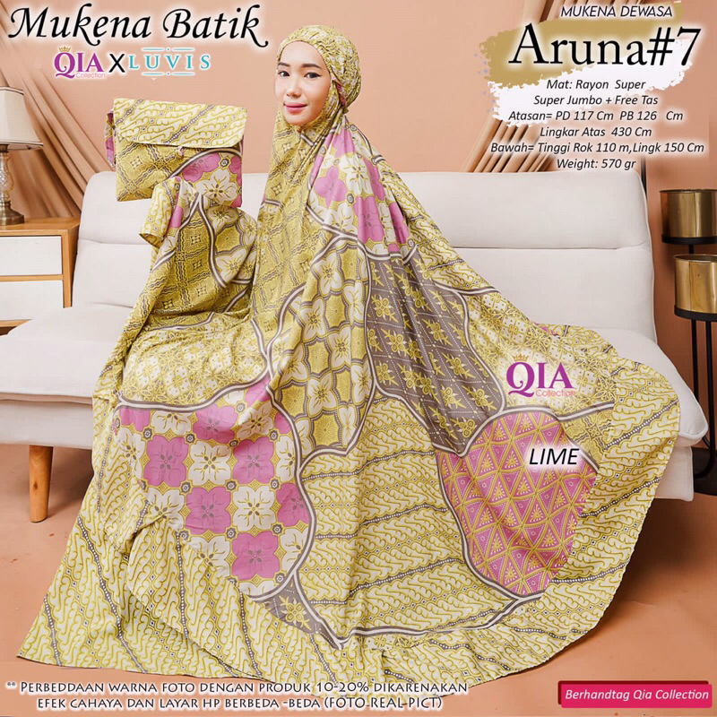 [QIA COLLECTION] MUKENA BATIK ARUNA#7 BY QIA COLLECTION MUKENA BATIK KEKINIAN MUKENA JUMBO MUKENA MU