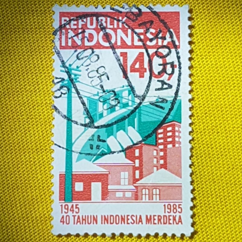 Perangko Langka 40th Indonesia Merdeka Kualitas Super Big Size Rare