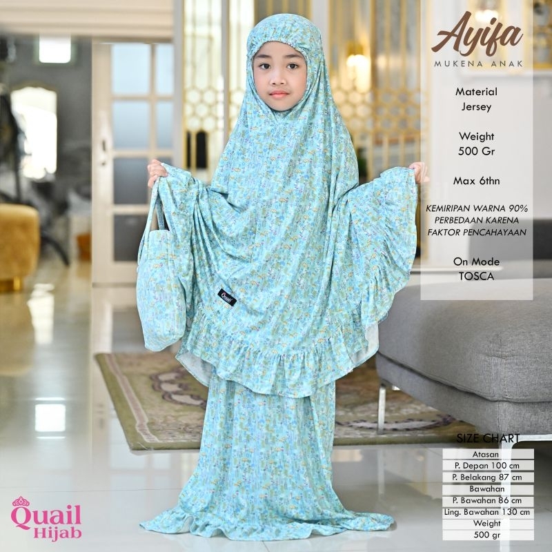 Ayifa Mukena Anak Quail Ayifa Quail Mukena Quail Hijab
