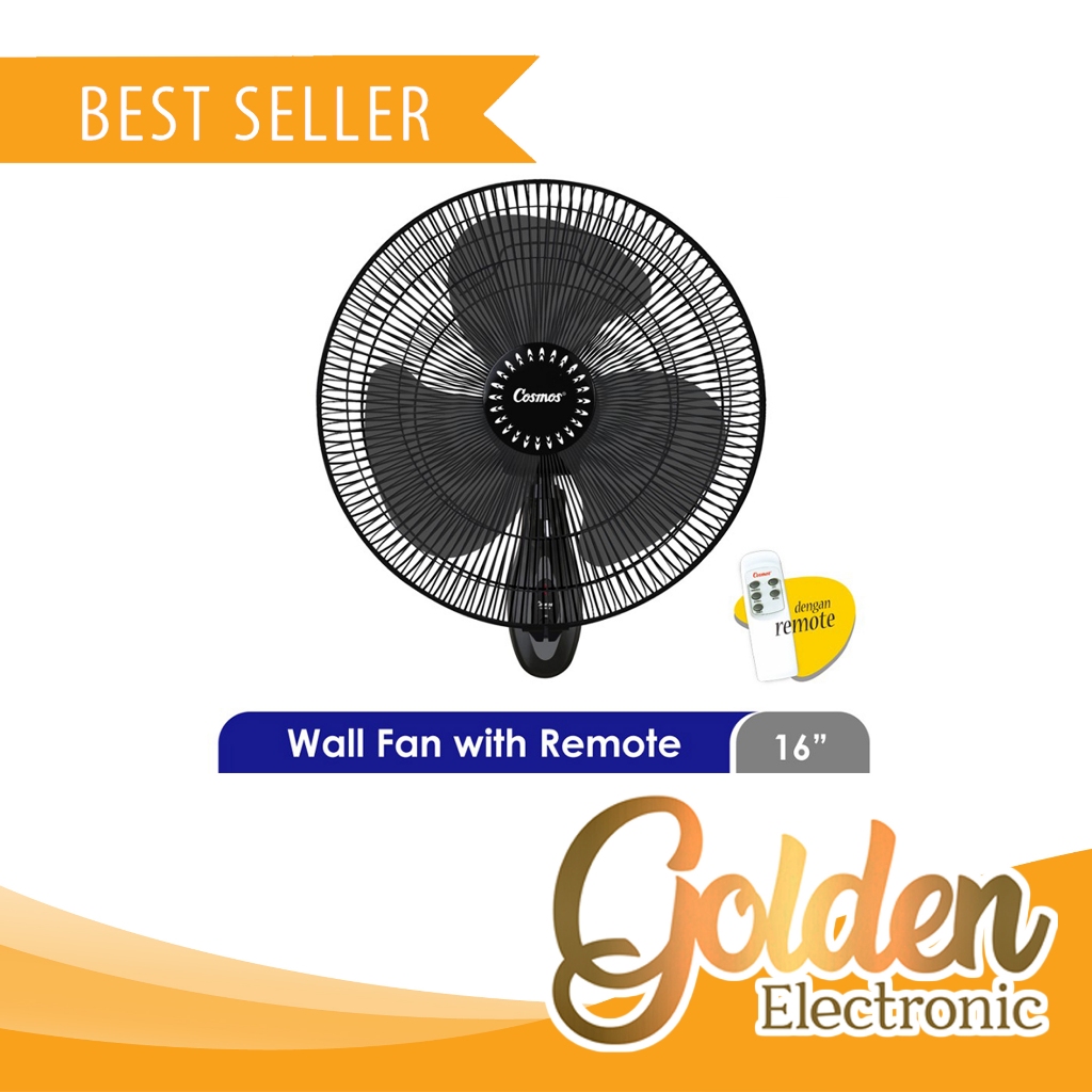 Wall Fan Cosmos 16-WFGR Remote / Kipas Angin Dinding Cosmos 16WFGR Remote 16"
