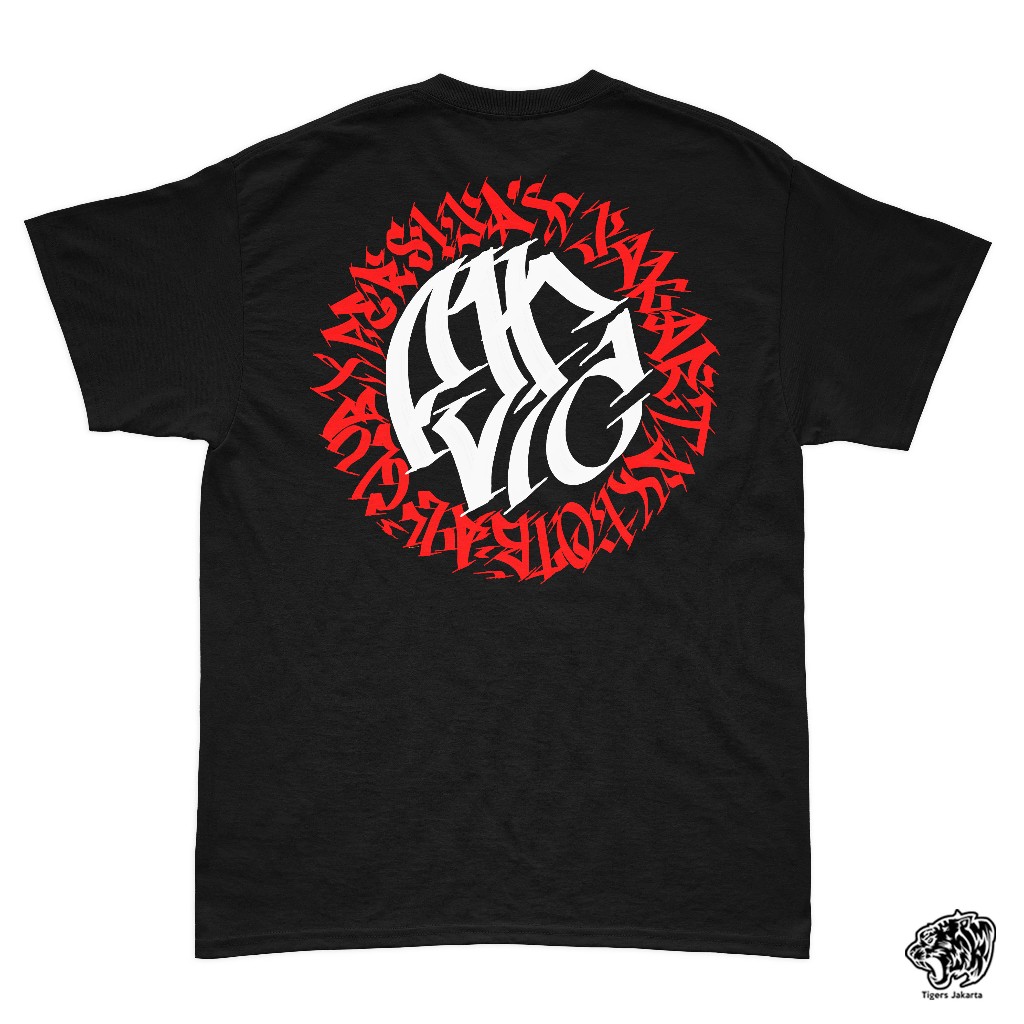 PJFC Kaligrafi Art x Kaos PJFC x Tigers Jakarta x Persija Jakarta x Tshirt Jakarta