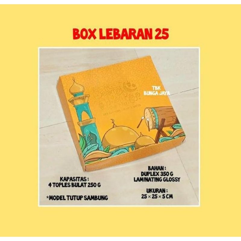 

(6PC)KOTAK/BOX LEBARAN IDULFITRI KUNING SZ 25