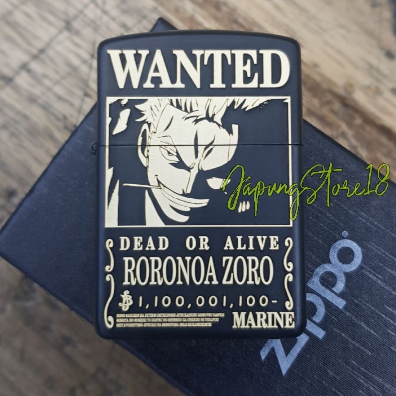 ZIPPO ZORO WANTED ONE PIECE GRAFIR LASER