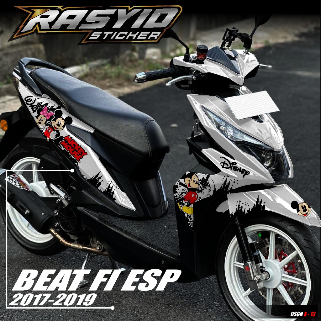 COD Sticker Decal Full Body Honda Beat FI ESP 2017 2018 2019 Sticker Variasi Desain Mickey Mouse