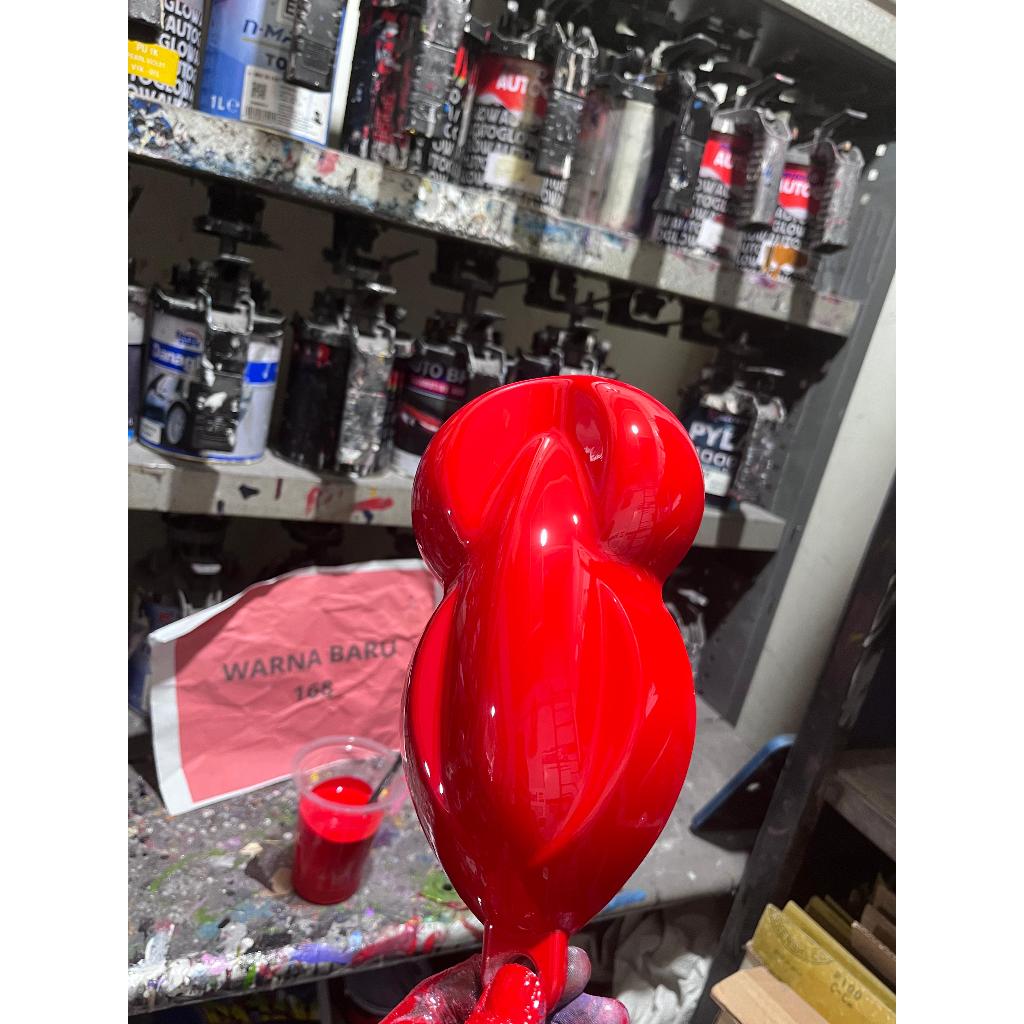 cat merah solid/cat merah cabe pu/cat merah bright red polyuretane