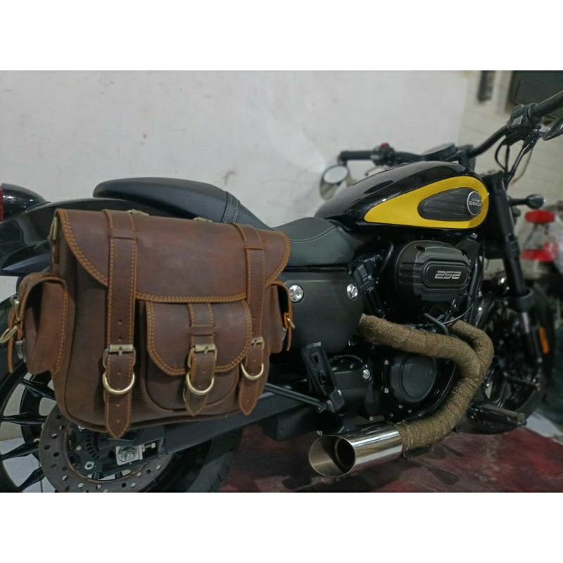 side bag/tas samping kulit benelli benda 252