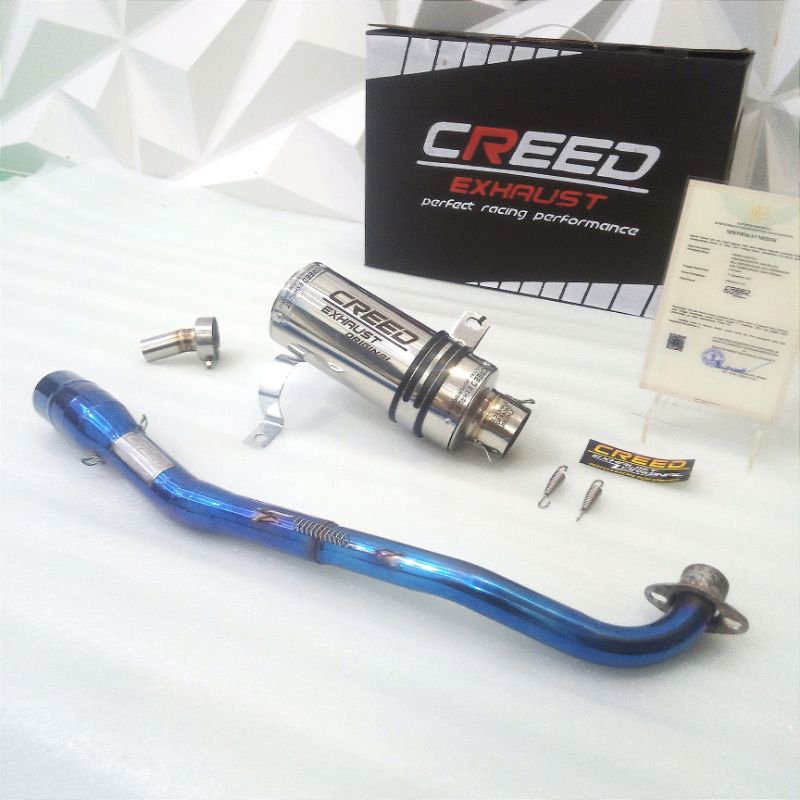 Knalpot Racing Creed Exhaust Original type GTR TITAN Suara NGEBAS GAHAR for Blade Jupiter Z/Z1 Supra