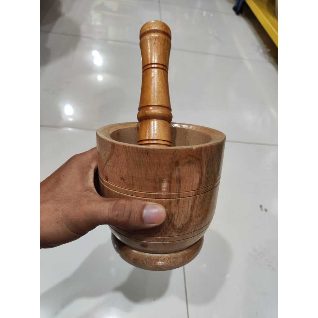 Lumpang Kayu Lesung Kayu Ukuran S