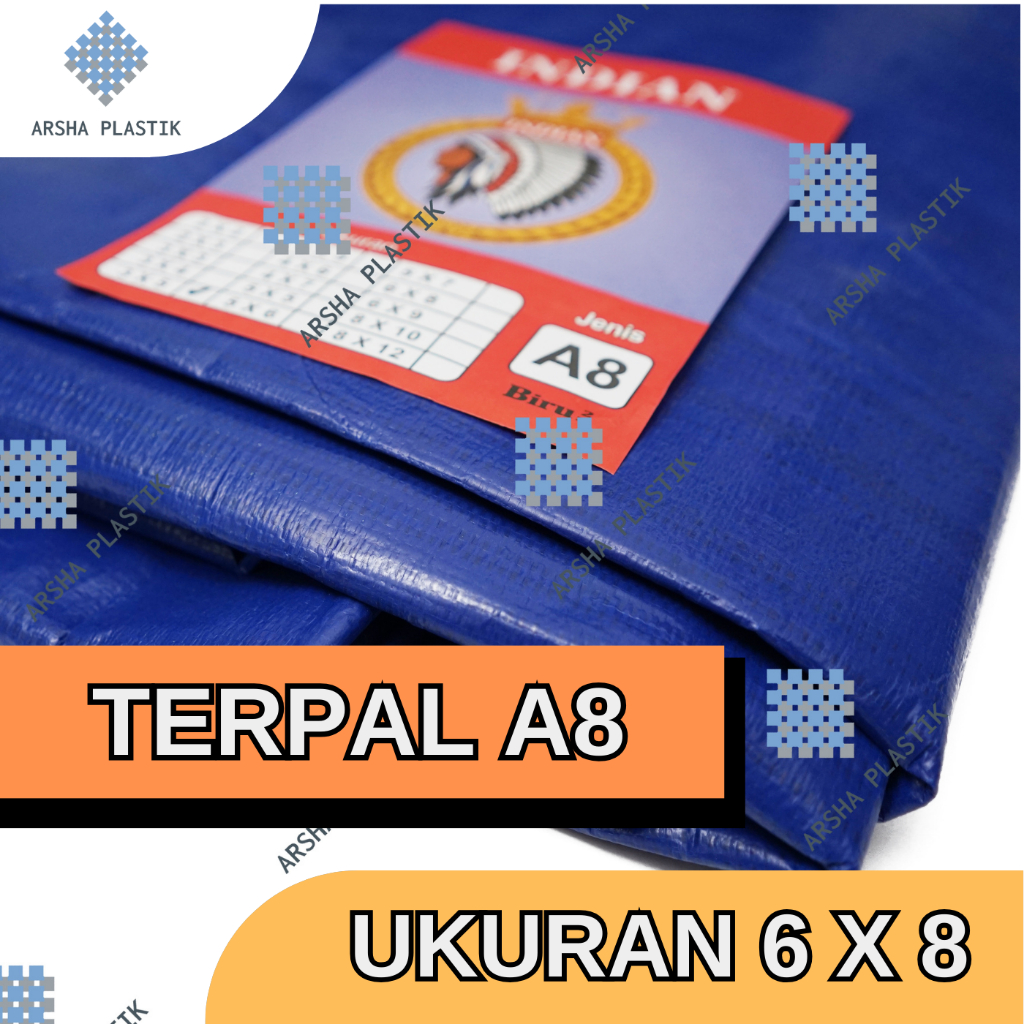 Terpal Plastik A8 6x8 Tebal