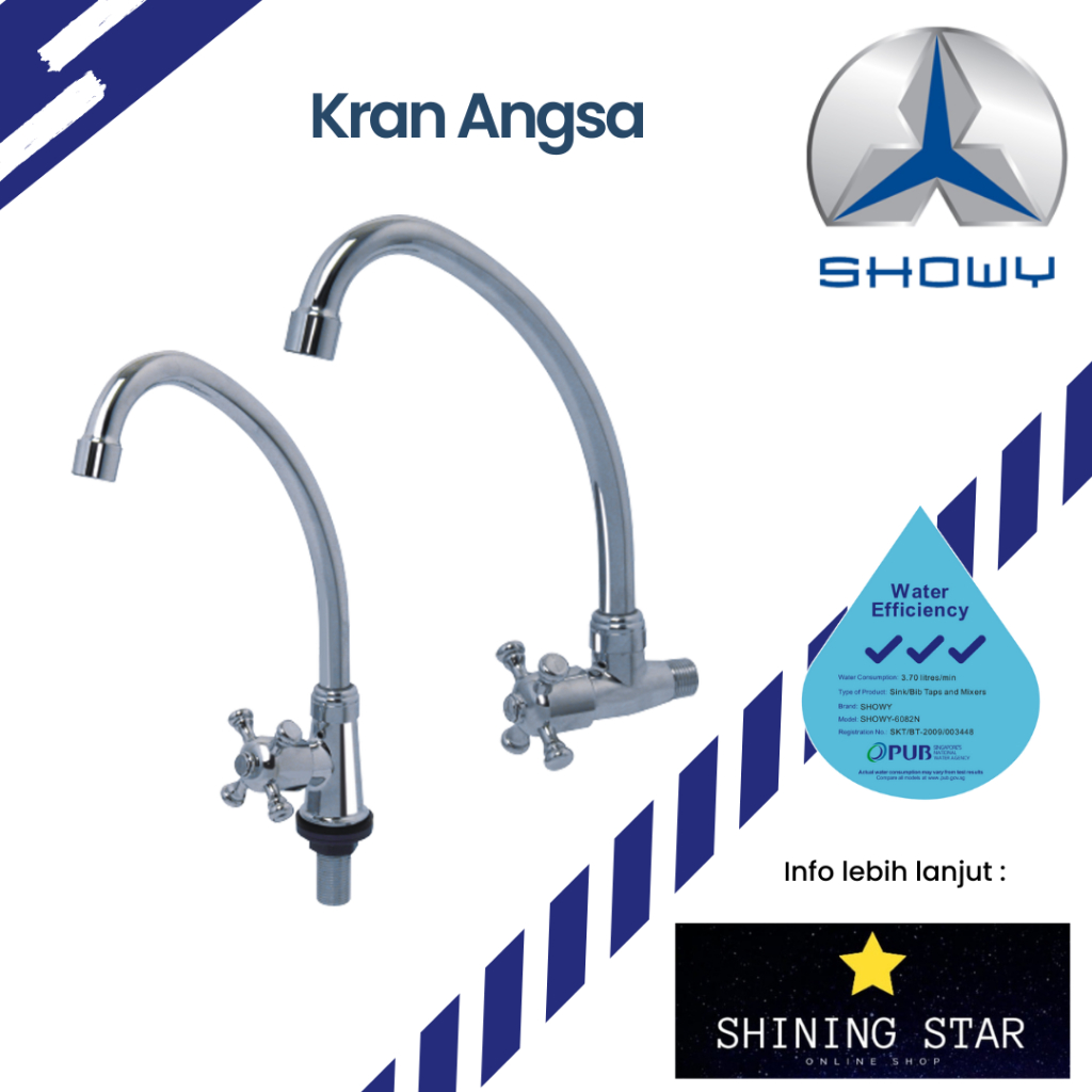 Keran SHOWY Cuci Piring Single Angsa / Keran Angsa Dapur / Keran Angsa Meja / Keran Angsa Wastafel /