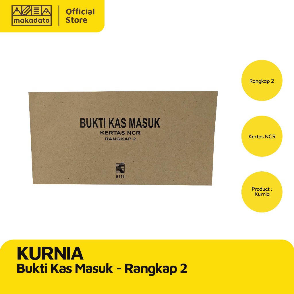 

BUKTI KAS MASUK 1/3 FOLIO RANGKAP 2PLY KURNIA MURAH