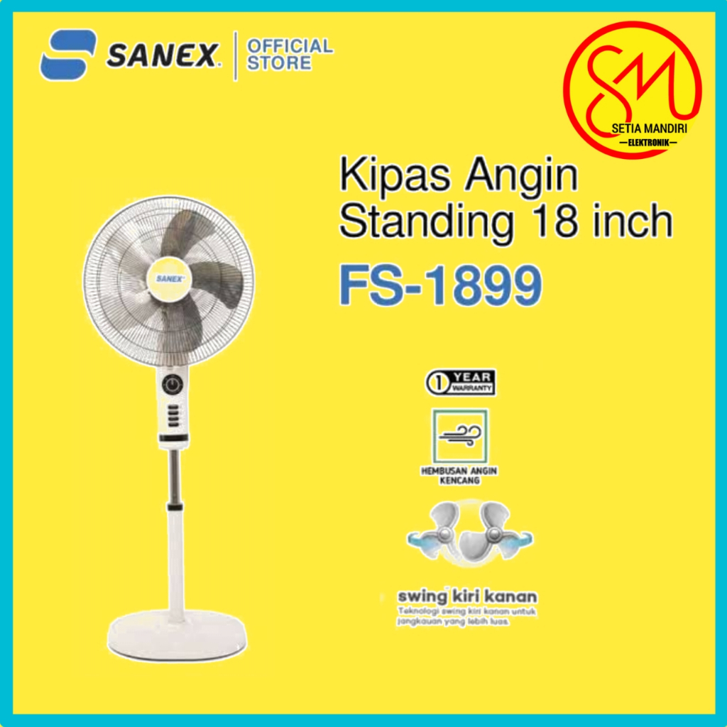 COD SANEX FS-1899 Kipas Angin Berdiri / Stand Fan 18 Inch / GARANSI RESMI
