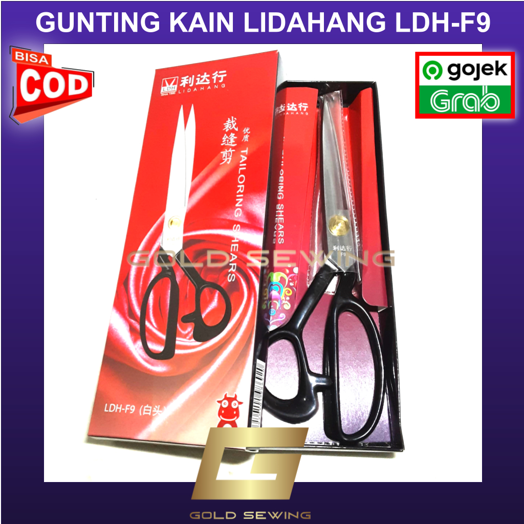 

Gunting Tailor Kain LDH Gunting Bahan Kain ORIGINAL 9 Inch SUPER HIGH QUALITY Professional Tailor Scissors - GOLD