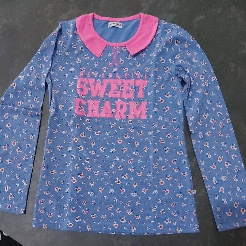 [PRE LOVED] nevada. KAOS KERAH WANITA LENGAN PANJANG