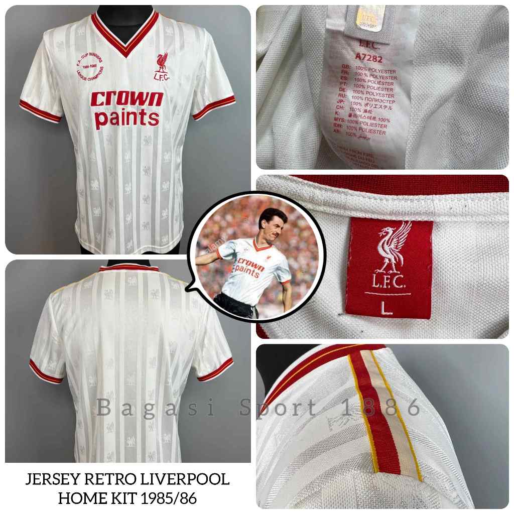 Jersey Retro Livpool Liverp00l The Reds Kop Away Kit Tandang 1985/86 Old Shirt Vintage Rare Klasik C