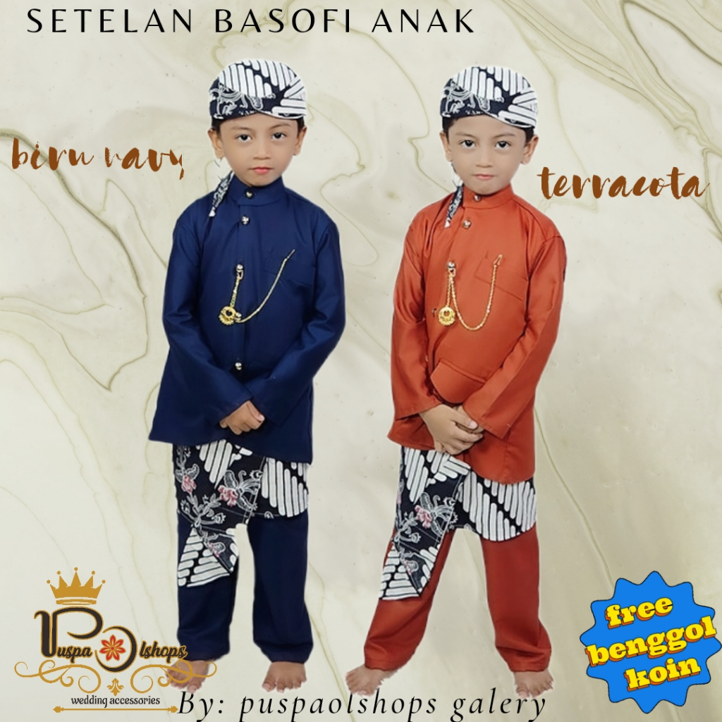 FREE ONGKIR BASOFI ANAK LAKI LAKI BAJU ADAT JAWA ANAK