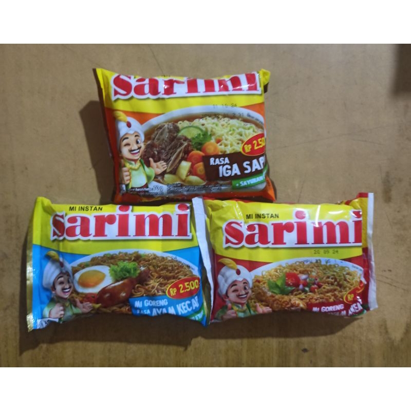 

Sarimi Mie Instan Goreng Kremes / Iga Sapi / Goreng Kecap