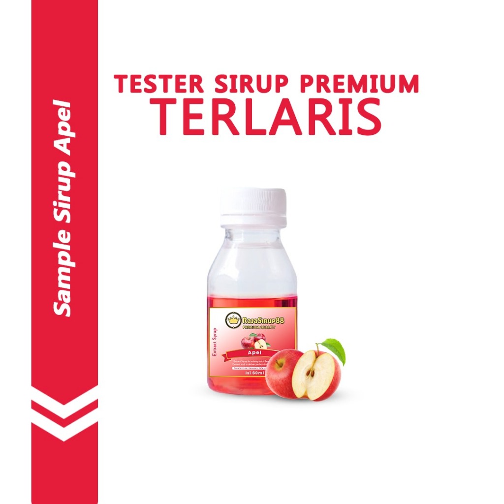 

Sample Sirup Premium Rasa Apple / Apel Tester Minuman Sirop Flavour Syrup Halal 60 ml RAJA SIRUP 88