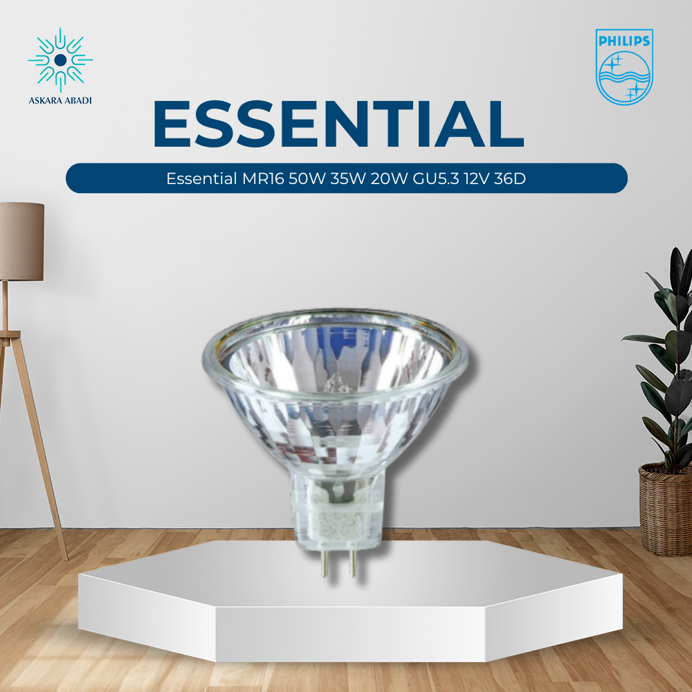 Lampu philips original Essential MR16 50W 35W 20W GU5.3 12V 36D