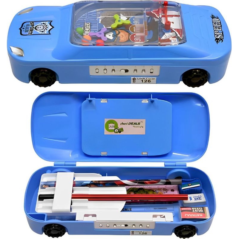 

Kotak pensil bentuk mobil + game pinball + kunci password - cocok untuk hadiah gift