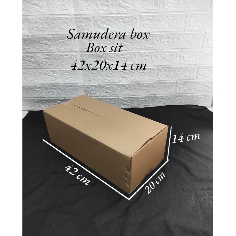 

kardus karton box uk. 42x20x14 cm..ST sheet singgle wall polos