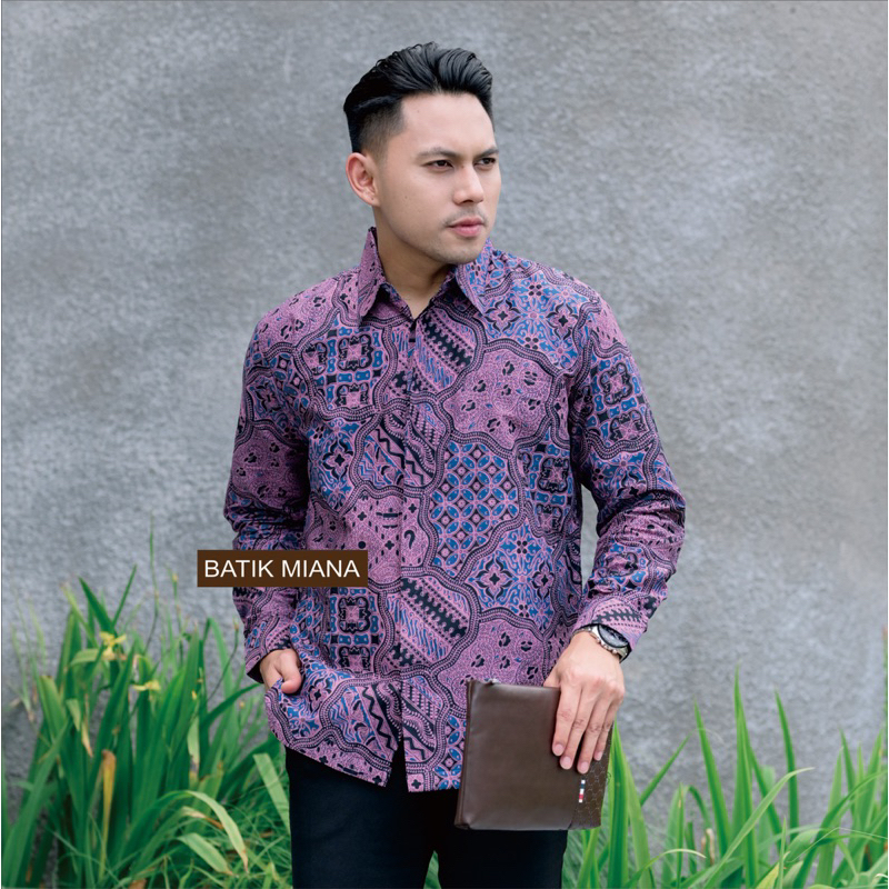 Kemeja Atasan Batik Pria Katun Halus Lapis Puring Reguler Fit Baju Formal Cowok Untuk Kondangan Kere