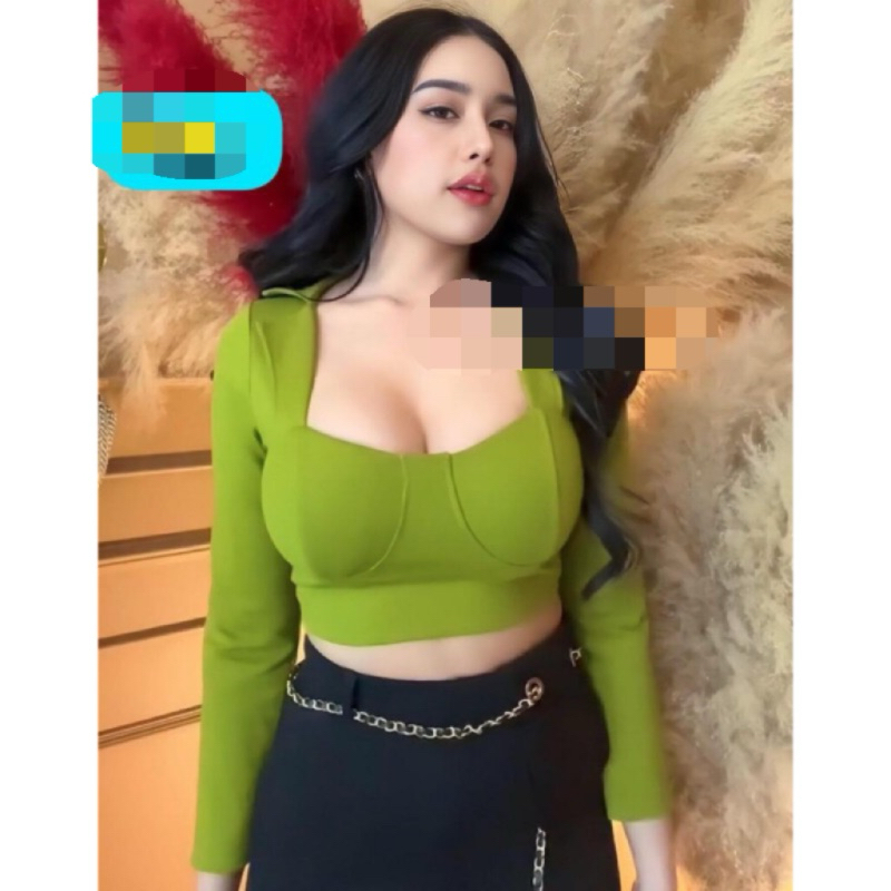 CROP VB LENGAN PANJANG / ATASAN CROP TOP